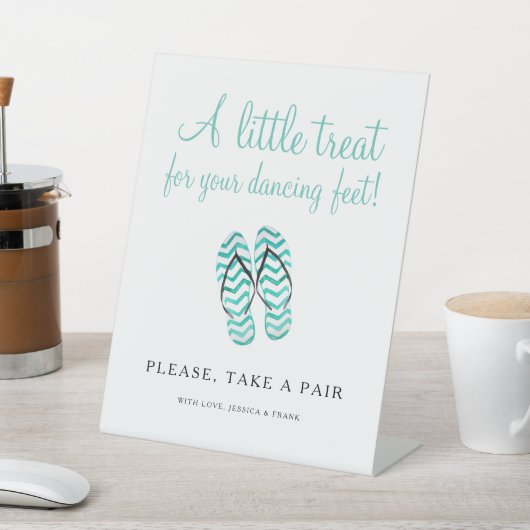 Signe De Table Tourner Pour Votre Pied Mariage (In SItu)