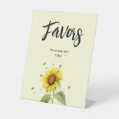 Signe De Table Tournesol aux papillons Baby shower Faveurs (Recto)