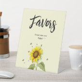 Signe De Table Tournesol aux papillons Baby shower Faveurs (In SItu)