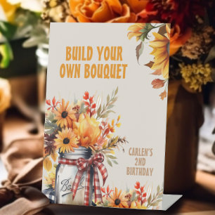 Signe De Table Tournesol Construisez votre propre bouquet