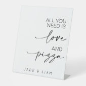 Signe De Table Tout Ce Dont Vous Avez Besoin Est Amour Et Pizza M (Recto)