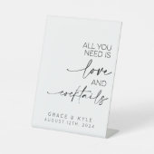 Signe De Table Tout ce dont vous avez besoin est l'amour et les c (Recto)