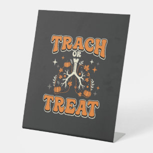 Signe De Table Trach ou Treat Halloween Respiratoire Design