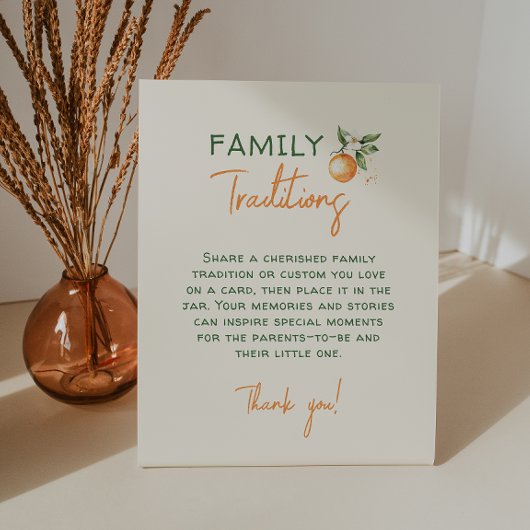 Signe De Table Traditions familiales Orange Citrus Little Cutie