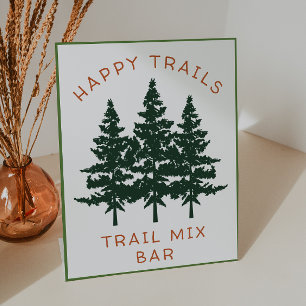 Signe De Table Trail Mix Bar Forest Thème Anniversaire