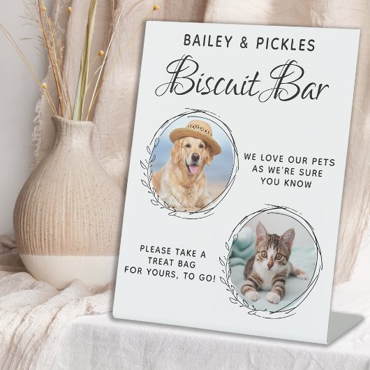 Signe De Table Traite de chien Mariage Faveur animal de compagnie