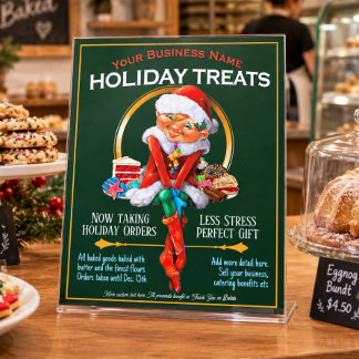 Signe De Table Traiteur de biscuits de Noël Boulangerie Promotion
