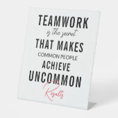 Signe De Table Travail d'équipe Signal de guichet positif (Recto)