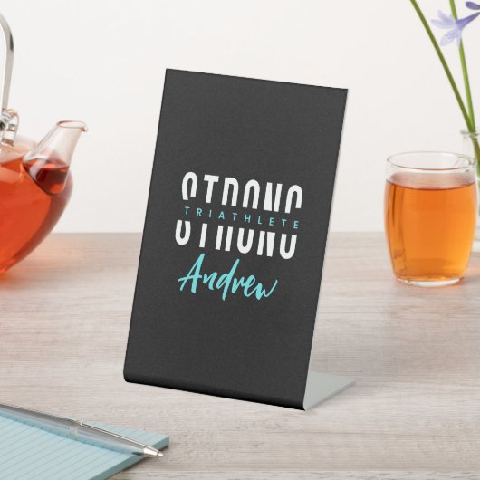 Signe De Table Triathlète Nom personnalisable (In SItu)