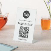 Signe De Table Tripadvisor Review QR Tabletop Sign (In SItu)