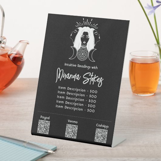 Signe De Table Triple Déesse Hecate Black & White Tarifs (In SItu)