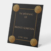 Signe De Table Triple Nœud Celtique Mariage  (Recto)