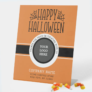 Signe De Table Tronc moderne ou traiter Halloween Merci d'affaire