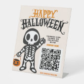 Signe De Table Tronc ou traiter Skeleton Business Merci (Recto)