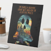 Signe De Table Trop d'Humour fantôme Halloween (In SItu)