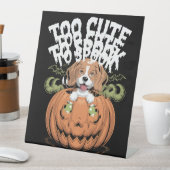 Signe De Table Trop mignon pour parler chien d'Halloween (In SItu)