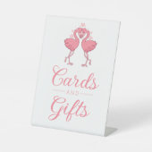 Signe De Table Tropical Beach Pink Flamingo Cards & Gifts Wedding (Recto)