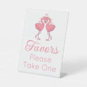 Signe De Table Tropical Beach Pink Flamingo Wedding Favors  (Recto)