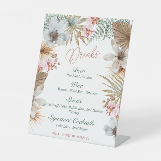 Signe De Table Tropical Cubain Boissons Havana Nights Bar (Recto)