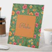 Signe De Table Tropical/Hawaii patterned floral (In SItu)