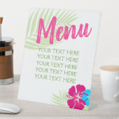 Signe De Table Tropical Luau Hawaiian Editable Menu Table Party (In SItu)