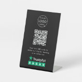 Signe De Table Trustpilot Nous revoir Black Business QR Code (Recto)