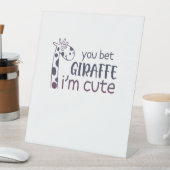 Signe De Table Tu paries Giraffe Je suis mignonne (In SItu)