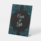 Signe De Table Turquoise Black Gothique Cartes de Mariage Symbole (Recto)
