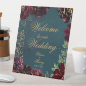 Signe De Table Turquoise Bordeaux Jewel Tones Mariage (In SItu)