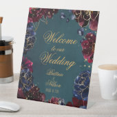 Signe De Table Turquoise Bordeaux Sapphire Bijou Tone de bienvenu (In SItu)