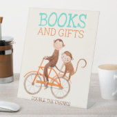 Signe De Table Twins Baby shower mignon singe double problème (In SItu)