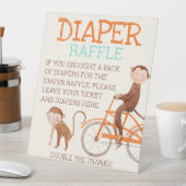 Signe De Table Twins Baby shower mignon singe double problème (In SItu)