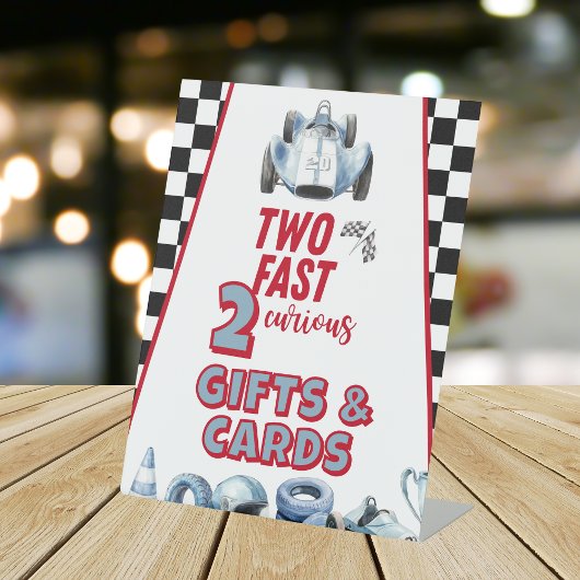 Signe De Table Two Fast 2nd birthday Boy Racing Car Gifts