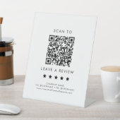 Signe De Table Typographie Chic Business QR Code Laisser Un Exame (In SItu)
