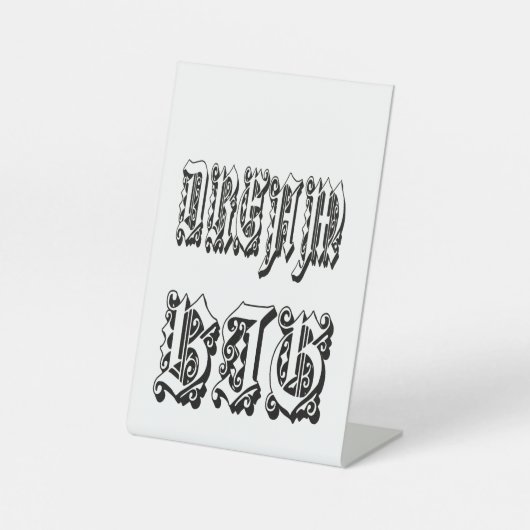 Signe De Table typographie gothique blackletter (Recto)