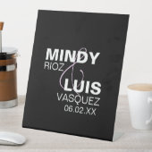 Signe De Table Typographie Gras Esperluette Rose Noir (In SItu)