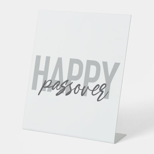 Signe De Table Typographie moderne, simple, cool Happy Passover (Recto)