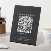 Signe De Table Typographie Noire Chic Balayage d'entreprise pour  (In SItu)