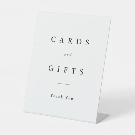 Signe De Table Typographie Simple Et Élégante Cartes De Mariage E (Recto)