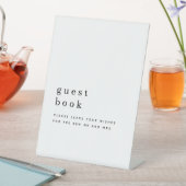 Signe De Table Typographie simple Noir blanc Mariage du livre d'h (In SItu)