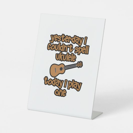 Signe De Table Ukulele Original Drôle (Recto)