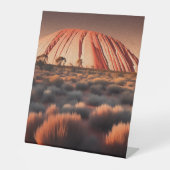 Signe De Table Uluru "Ayers Rock" Australia Oil Paint, (Recto)