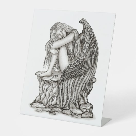 Signe De Table Un ange endormi sur la pierre (Recto)