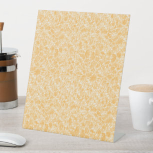 Signe De Table un arrière - plan jaune et blanc avec un petit poi