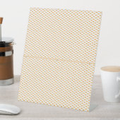 Signe De Table un arrière - plan orange et blanc aux petits cercl (In SItu)