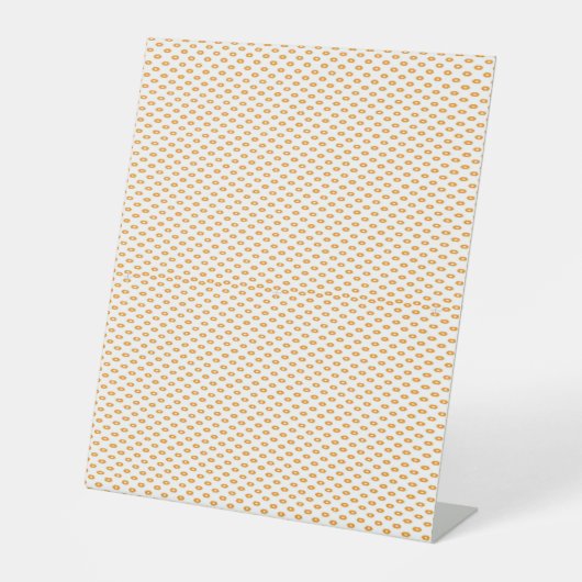 Signe De Table un arrière - plan orange et blanc aux petits cercl (Recto)
