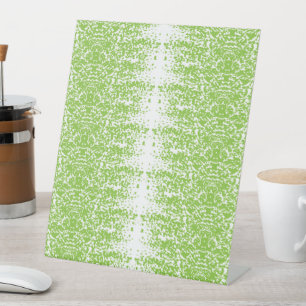 Signe De Table un arrière - plan vert et blanc avec des petits po
