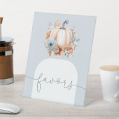 Signe De Table Un Baby shower D'Automne Un Peu Citrouille (In SItu)