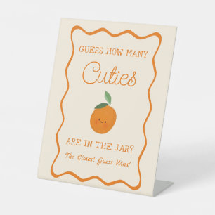 Signe De Table Un Baby shower Un Peu Cutie Devine Combien De Cult