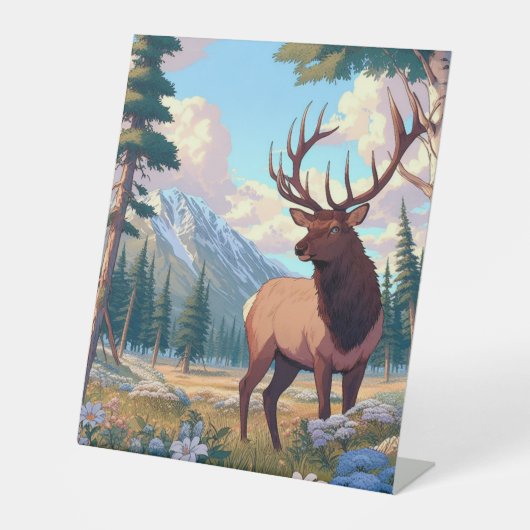 Signe De Table Un cerf en pleine nature (Recto)